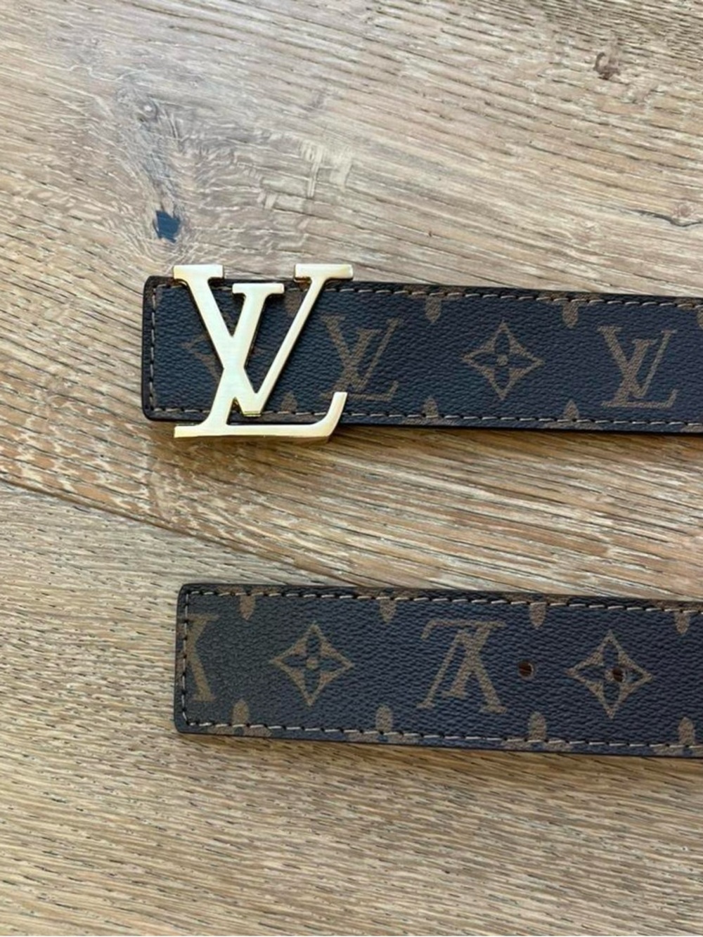 Louis Vuitton Monogram Belt | Gold LV Buckle | Size 32” | Like New! - Picture 3 of 7